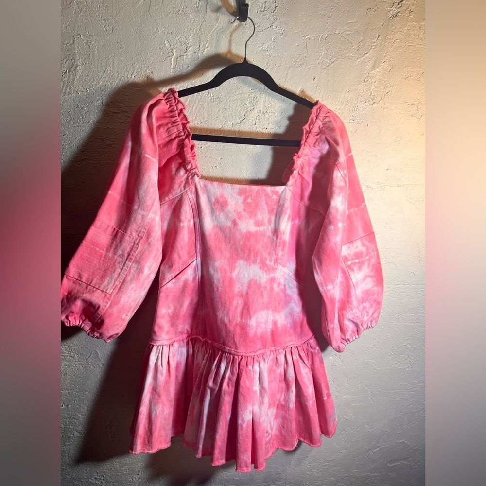 LoveShackFancy Pink Chai Tie-Dye Mini Dress 2
Denim cotton